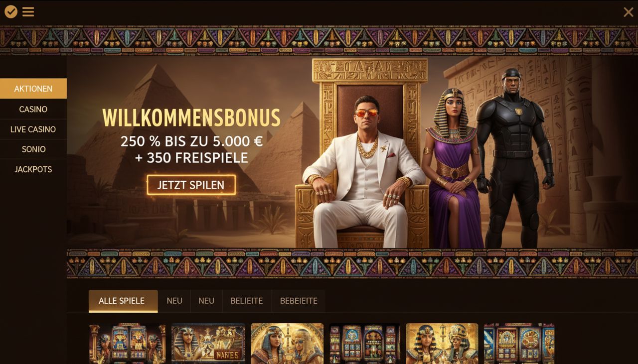 Screenshot der Casino-Lobby von Realz mit Spielkategorien